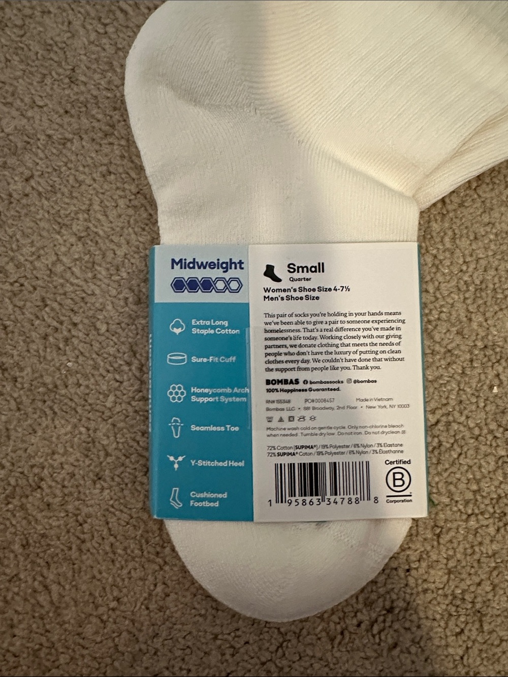 NWT Bombas small watermelon socks - Picture 3 of 3